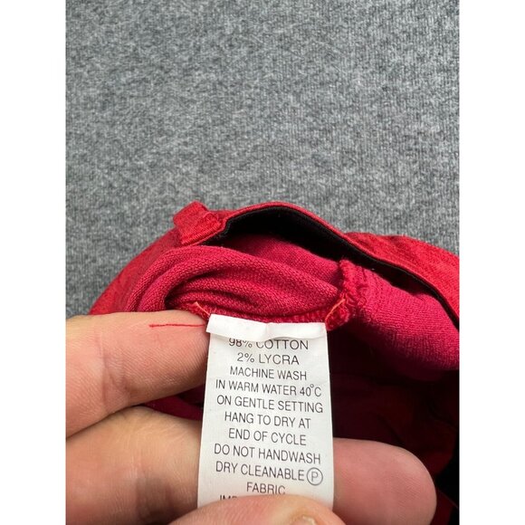 Walking Art Australia Women's 4 Red Floral Slim Leg Pull On Pants High Rise - Picture 8 of 8